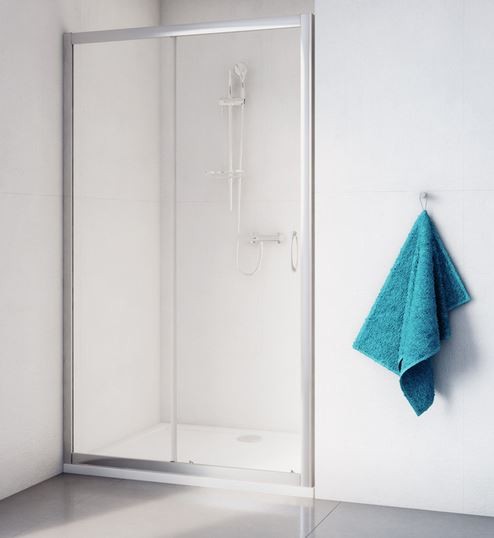 Actima 201 drzwi do wnęki przesuwne uniwersalne 120 cm przeźroczyste chrom KAAC.1805.1200.LP