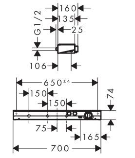 Hansgrohe ShowerTablet Select 700 bateria prysznicowa termostatyczna natynkowa biały/chrom 13184400