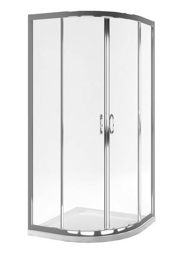 Actima 201 kabina półokrągła 90x90 drzwi suwane chrom przeźroczysta KAAC.1801.900