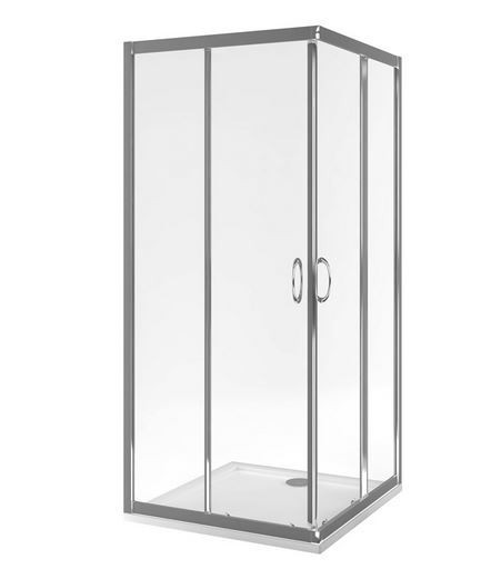 Actima 201 kabina kwadratowa 90x90 drzwi suwane chrom przeźroczysta KAAC.1802.900