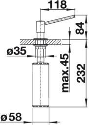 Blanco Torre dozownik okrągły chrom połysk 512593