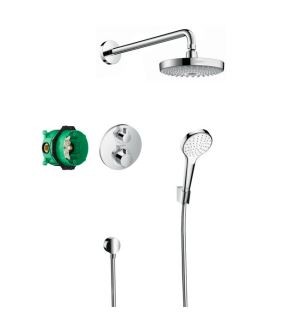 Hangrohe Croma Select S/ Ecostat S zestaw podtynkowy termostat z deszczownicą kompletny 27295000