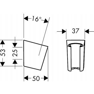 Hansgrohe uchwyt prysznicowy Porter'S stalowy 28331800