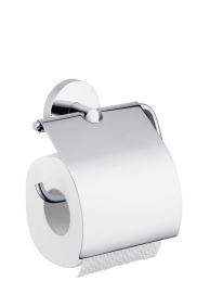 Hansgrohe Logis uchwyt na papier toaletowy z pokrywką chrom 40523000