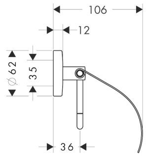 Hansgrohe Logis uchwyt na papier toaletowy z pokrywką chrom 40523000