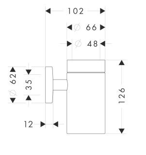 Hansgrohe Logis kubek do mycia zębów chrom 40518000
