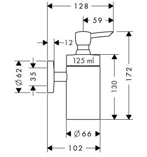 Hansgrohe Logis dozownik do mydła w płynie chrom 40514000