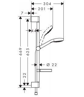 Hansgrohe Croma Select S Vario 0,65m zestaw prysznicowy z mydelniczką Casetta biały/chrom 26566400