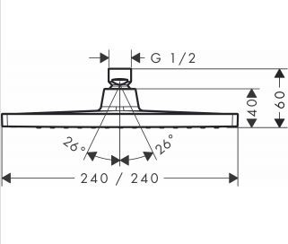 Hansgrohe Crometta E 240 1jet głowica prysznicowa chrom 26726000