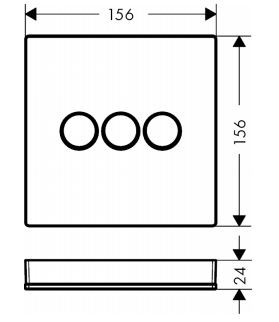 Hansgrohe ShowerSelect Glass zawór odcinający dla 3 odbiorników podtynkowy biały/chrom 15736400