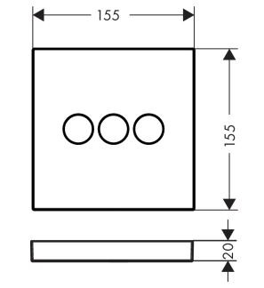 Hansgrohe ShowerSelect zawór odcinający podtynkowy chrom 15764000