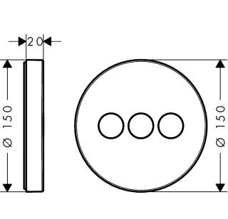 Hansgrohe ShowerSelect zawór odcinający podtynkowy chrom 15745000