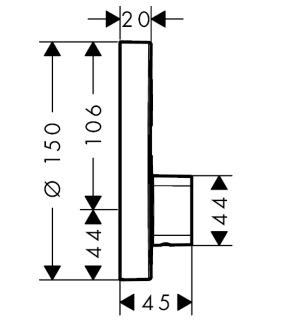 Hansgrohe ShowerSelect S bateria prysznicowa podtynkowa termostatyczna chrom 15747000