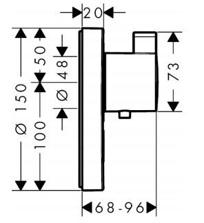 Hansgrohe ShowerSelect S HighFlow bateria prysznicowa podtynkowa termostatyczna chrom 15742000