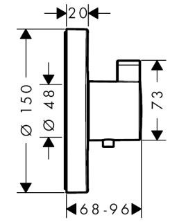 Hansgrohe ShowerSelect S HighFlow bateria prysznicowa podtynkowa termostatyczna chrom 15741000