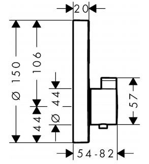 Hansgrohe ShowerSelect S bateria prysznicowa podtynkowa termostatyczna chrom 15744000