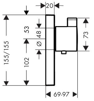 Hansgrohe ShowerSelect Highflow bateria prysznicowa podtynkowa termostatyczna chrom 15761000