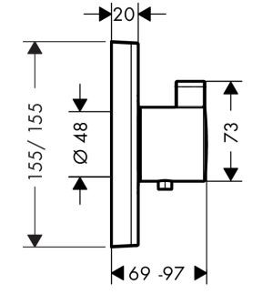 Hansgrohe ShowerSelect Highflow bateria prysznicowa podtynkowa termostatyczna chrom 15760000