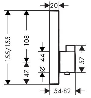 Hansgrohe ShowerSelect bateria prysznicowa podtynkowa termostatyczna chrom 15763000