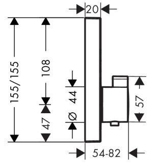 Hansgrohe ShowerSelect bateria prysznicowa podtynkowa termostatyczna chrom 15762000