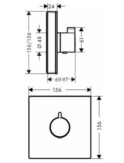 Hansgrohe ShowerSelect Glass bateria prysznicowa podtynkowa termostatyczna HighFlow biały/chrom 15734400