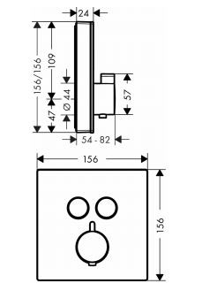 Hansgrohe ShowerSelect Glass bateria prysznicowa podtynkowa termostatyczna biały/chrom 15738400