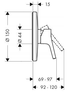 Hansgrohe Talis S bateria prysznicowa podtynkowa chrom 72606000