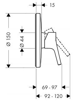 Hansgrohe Talis S bateria prysznicowa podtynkowa chrom 72605000