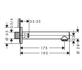 Hansgrohe Talis S wylewka wannowa chrom 72410000