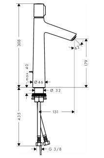 Hansgrohe Talis S bateria umywalkowa wysoka z korkiem chrom 72044000