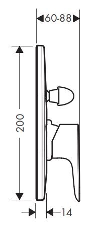 Hansgrohe Talis E bateria wannowa podtynkowa chrom 71746000