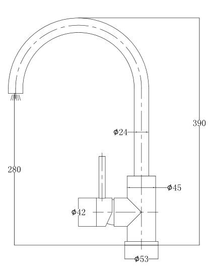 Omnires Albany bateria zlewozmywakowa ze stali nierdzewnej AB1450IN