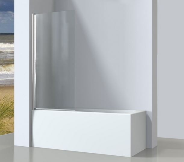 Omnires parawan nawannowy szklany 70 cm przeźroczysty wykończenie chrom uniwersalny MP75CRTR