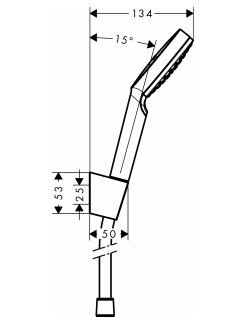 Hansgrohe Crometta zestaw prysznicowy 1jet/Porter'S 1,25m biały/chrom 26690400