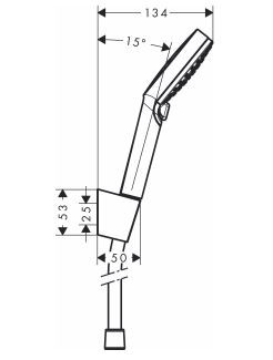 Hansgrohe Crometta zestaw prysznicowy Vario/Porter'S 1,25m biały/chrom 26691400