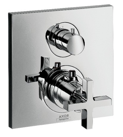 Axor Citterio bateria termostatyczna podtynkowa z zaworem odcinająco-przełączającym chrom 39725000