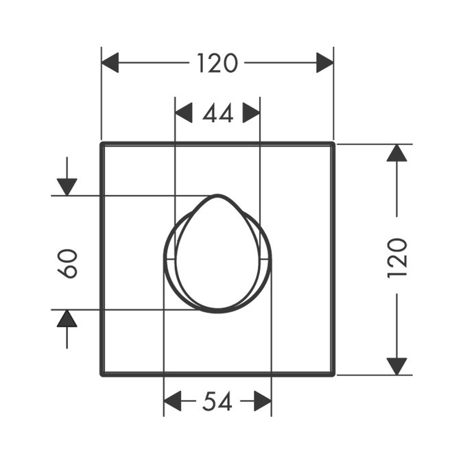 Axor Starck Organic zawór odcinający 12x12 chrom 12771000