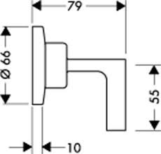 Axor Citterio podtynkowy zawór odcinający chrom 39960000