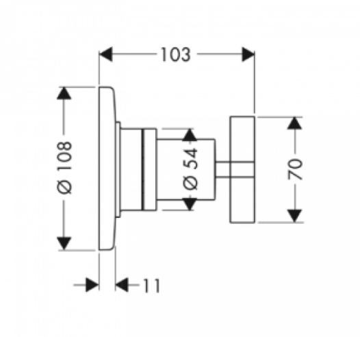 Axor Citterio trio/quattro przełącznik podtynkowy chrom 39925000