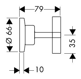 Axor Citterio podtynkowy zawór odcinający chrom 39965000