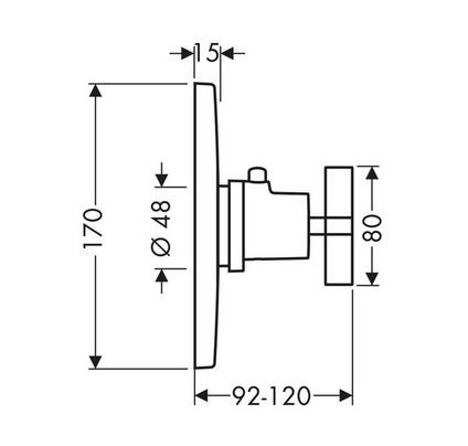 Axor Citterio bateria termostatyczna podtynkowa High Flow chrom 39716000