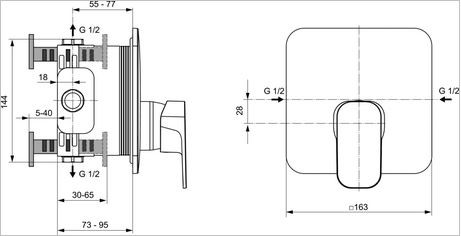 Ideal Standard Tonic II bateria prysznicowa podtynkowa A6339AA