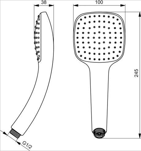 Ideal Standard Rain Cube słuchawka prysznicowa 3-funkcyjna M chrom B0003AA