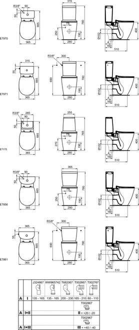 Ideal Standard Connect muszla do kompaktu WC AquaBlade E042901