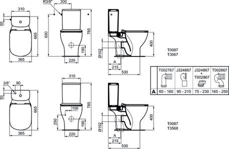 Ideal Standard Tesi muszla do kompaktu WC AquaBlade T008701
