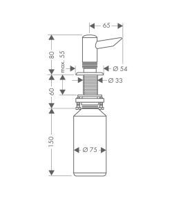 Hansgrohe dozownik na płyn stalowy 40418800