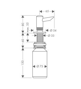 Hansgrohe dozownik na płyn chrom 40418000
