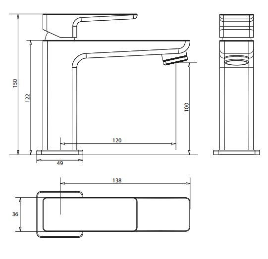 Omnires Parma bateria umywalkowa stojąca biały chrom PM7410CRB