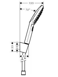 Hansgrohe Raindance Select E 120/Poter's 1,6m zestaw prysznicowy biały/chrom 26720400