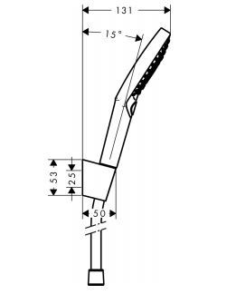 Hansgrohe Raindance Select E 120/Poter's 1,6m zestaw prysznicowy biały/chrom 26721400